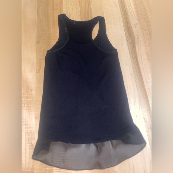 GB long black tank top with chiffon contrast sz small - Picture 10 of 10